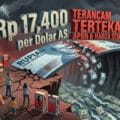 Ilustrasi nilai tukar rupiah terhadap dolar AS. Pelemahan rupiah hingga menyentuh Rp17.400 per dolar.