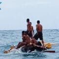 Kecelakaan kapal nelayan Mega Harapan terbelah dua di Labuan Mas Kotabaru Kalsel.